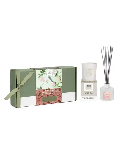 Floral Diffuser & Regular Candle Gift Set 